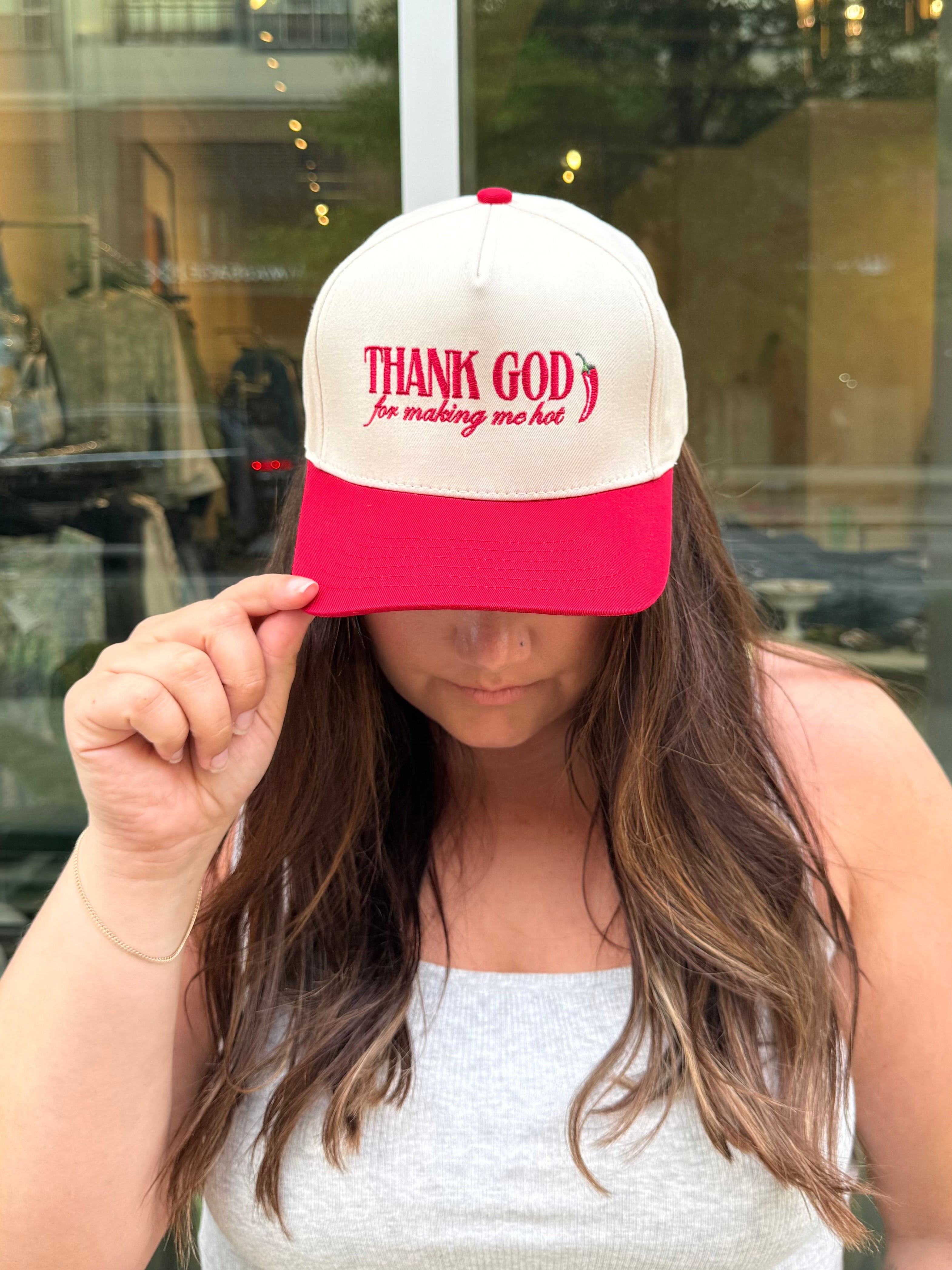 Thank God I'm Hot Trucker Hat