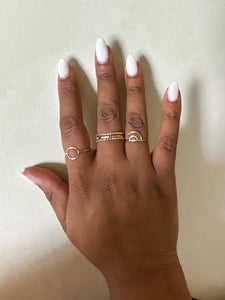 Hammered Circle Ring